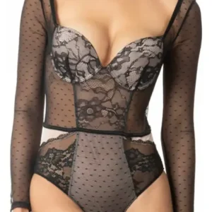 Body Mujer Lady Genny W-357 Encaje & Mesh Con Soft