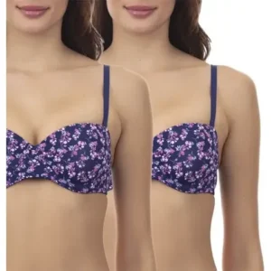 Sosten Mujer Lady Genny S-241b Microfibra & Mesh Con Soft Azul Petróleo