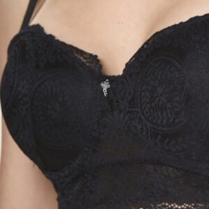 Sosten Balconette Mujer Lady Genny S-355c En Encaje Negro 36c